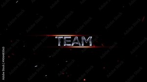Team Text Animation, Cinematic Team Letter Logo Animation Trailer Videos
