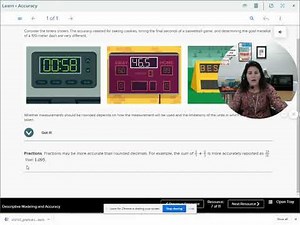 Algebra 1 Lesson 1-6 Descriptive Modeling and Accuracy
