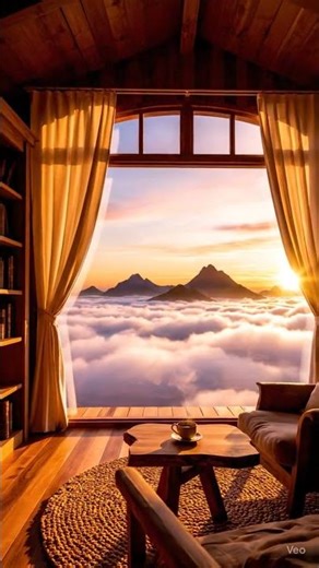 Floating House in the Sky 🌅 | Ultra Realistic 8K Sunset View – Relaxing & Peaceful Ambience