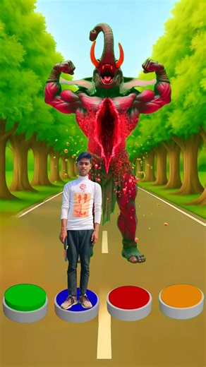 I Jamp all colour button to Cat,Dog, Elephant,& Black Alien😆😁 #shorts #trending #funny