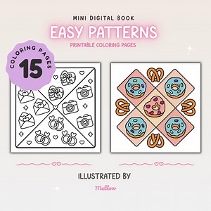 Easy Patterns – Printable Coloring Book | Cocowyo Inspired - Etsy