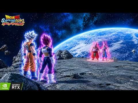 MUI Goku & UE Vegeta vs. Beerus & Champa | 2 Saiyans vs. 2 Gods | Dragon Ball Sparking Zero Neo