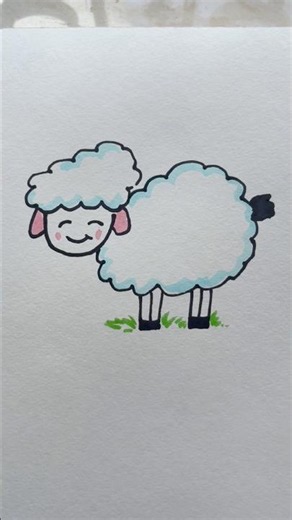 Ba Ba Black Sheep 🐑😱 Drawing #cartoon #kids #easydrawing #kidsfun #drawing #kidsvideos