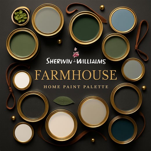 Contemporary Farmhouse Color Palette Collection - Sherwin-williams 2025 Edition - Complete Home Interior Design Scheme - Etsy