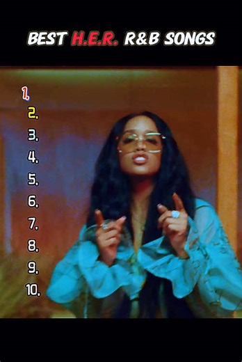 TOP 10 SONGS BY H.E.R.#songs #music #femaleartist #songchallenge #playlist