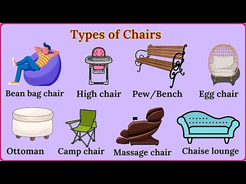 Lesson 170: Types of Chairs in English: Learn with Easy Examples | 20+