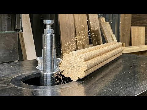 Shaper Machine Actively Profile-Cutting a Multi-Lobed Wood Leg