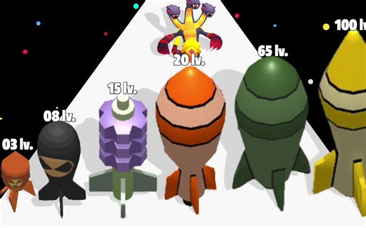 火箭升级，我要解锁各种威力的火箭来打败怪物