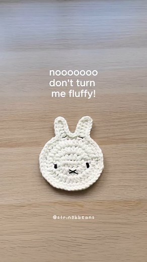 nooo dont turn me fluffyyy full tutorials are up on my youtube channel ☁️🐰 #crochet #crochethacks #crochettutorial | stringbbeans