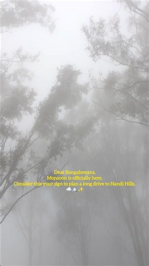 Best season to visit Nandhi hills in Bangalore 💝#shorts #shortsvideo #trending