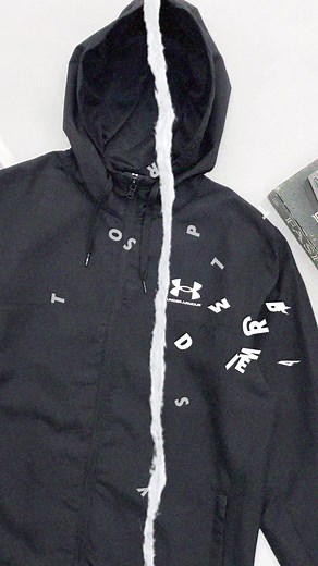 Parasut Jacket by UA have in every athlete’s closet material 90% recycled polyester UA Storm technology repels water without sacrificing breathability Available on Toko Orange “Heybeb”