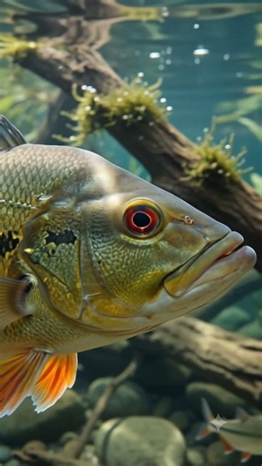 Peacock Bass FAST ATTACK Amazon River Predator Strike #sort #fishattack