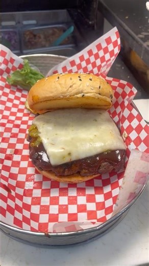 Bison burger made right 🔥🍔🔥￼