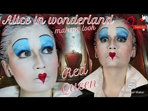 Queen of hearts inspired makeup look tutorial from Alice in Wonderland (The Red Queen)