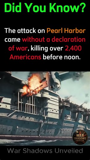 Pearl Harbor The Attack Without a Declaration of war #PearlHarbor#WorldWar2#WWII#December71941