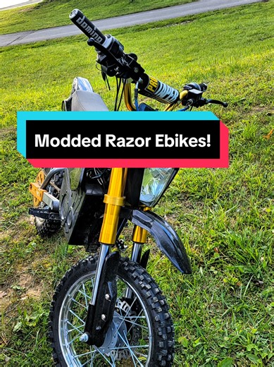 A couple of the builds. Nothing fancy, but fun! Lets see your bikes in the comments!!! #moddedrazor #ebike #viral #built #minibike @Yelnats Builds Electrek
