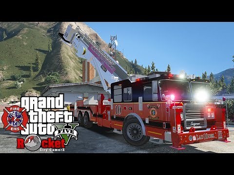 New Fire Dept. Ladder Truck! EMS/Fire Rescue | GTA 5 LSPDFR (Agency Callouts and Firefighter Mod)