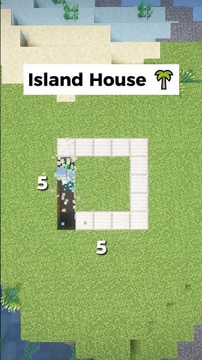 Minecraft Island House Build Tutorial! 🌴 #shorts