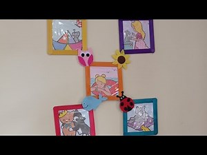 Manualidades fáciles para hacer en casa. Marco de fotos infantil. Día del niño.