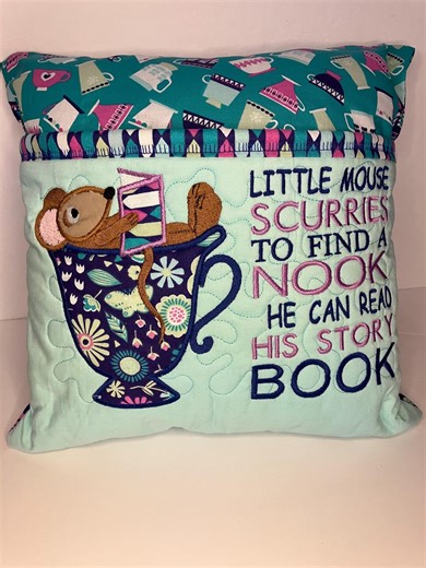 Kids Reading Pillow With Book Pocket, Bedtime Story Cushion, Handmade Children’s Book Pillow, Classroom Reading Pillow - Etsy