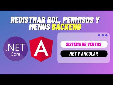 #130 Registrar Rol, Permisos y Menus - Backend | Sistema de Ventas