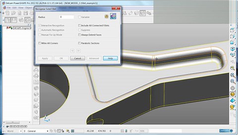 视频: PowerSHAPE直接建模(识别多重复杂圆倒角)