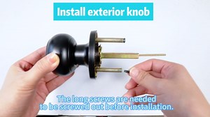 Privacy Door Knobs, 6 Pack Satin Nickel Door Knobs with Lock, Bed and Bath Door Knob Interior Keyless Locksets, Round Door Handles Reversible for Left Right Handed Doors