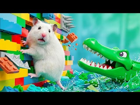 Pool Maze, Hamster's Escape from the Crocodile Maze | Hamster Maze