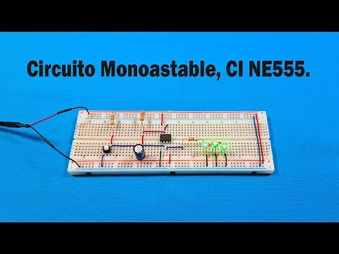 Circuito temporizador monoestable, con el NE555 | Ensamble paso a paso