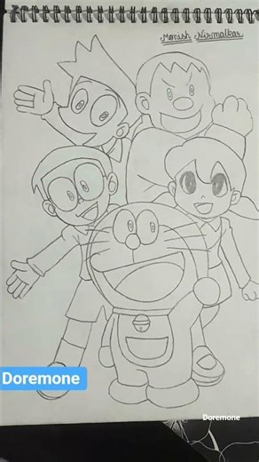 the beautiful drawing for doremon #viralshortvideo #animation # #shortvideo