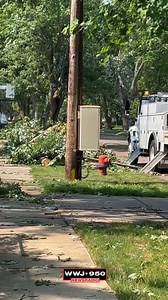 If you're in Southfield, you'll see crews clearing branches and working to restore power for residents after Wednesday's gusty storms. 📽️ Darrylin Horne Story here >> https://bit.ly/3zdQyDu | WWJ Newsradio 950