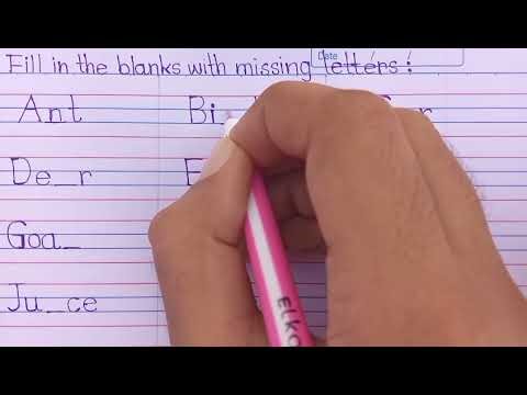 Fill in the blanks with missing letters word | Fing word with missing letter
