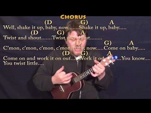 Twist and Shout (The Beatles) Ukulele Lesson Chord Chart with Chords/Lyrics - D G A