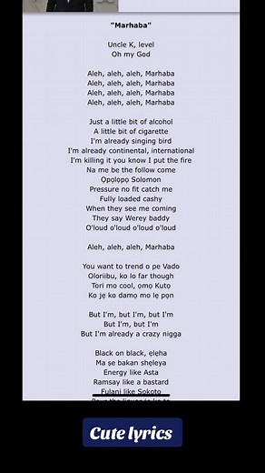 Kizz Daniel 'Marhaba' Challenge: Full Lyrics Explained