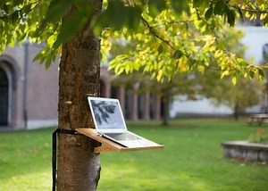 NOTADESK mobile standing desk allows you to work almost anywhere