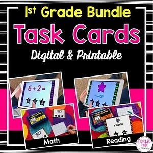 1st Grade Task Cards BUNDLE (digital and printable)