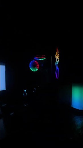 Aesthetic RGB gaming setup #rgblight #gamingdesk #pcgamer