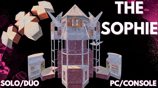 Rust: "索菲" 最好的1-2人宽射击缝 炼油机 大熔炉 高墙 全能基地建筑教学