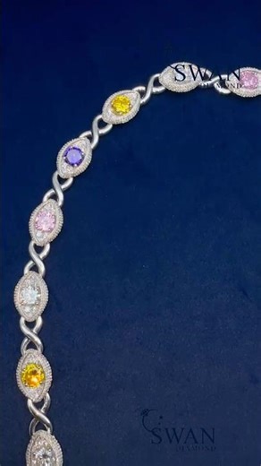 🔥 Full Iced-Out Cuban Ruby Chain | Custom Diamond Multi-Color Cuban Chain 💎⛓️