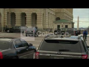 DC:OBAMA MOTORCADE ARRIVES AT THE CAPITOL