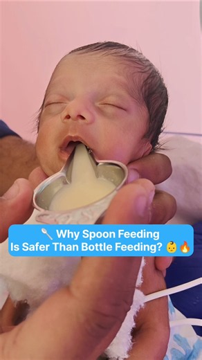 Why Spoon Feeding Is Safer Than Bottle Feeding for Premature Babies 👶🥄 | NICU Feeding Tips #Shorts