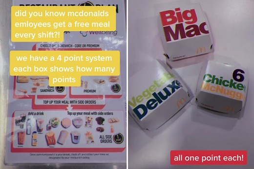 McDonald's worker explains 'points system' that gets staff free food