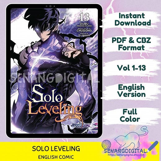 English Manhwa Vol 1–14 Solo Leveling | Full Color PDF & CBZ | Digital Download | Manga Webtoon - Etsy