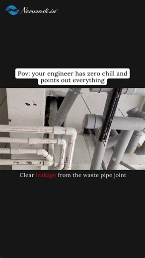 Faulty Waste Pipe Connection Causing Leakage A leakage from a waste pipe can quickly turn into a major repair if not detected on time. Visit: https://nemmadi.in/ #homeinspection #plumbingleak #wastepipe #waterleakage #houseinspection #nemmadi #plumbingissues #leakdetection #propertyinspection #engineerinspection | Nemmadi.in