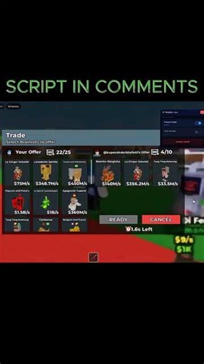 Best script for trade machine🔥 #roblox #script #sab #stealabrainrot #brainrotnokeyscript