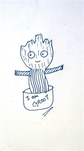 I am groot easy drawing ✌🏼