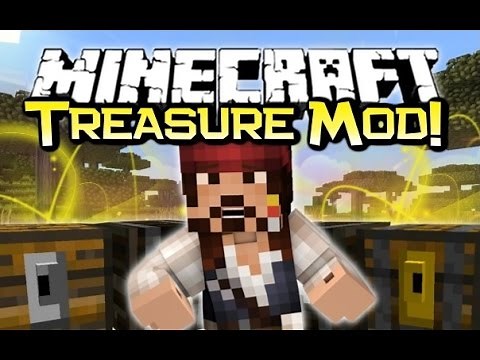 Minecraft - BURIED TREASURE! Wishing Wells, & Pirate Sunken Ships! - Treasure Mod Spotlight
