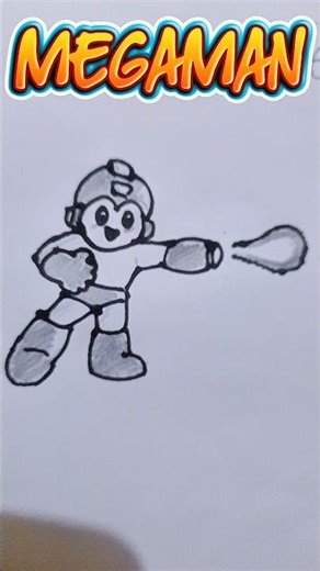 Drawing Classic Mega Man from Scratch! ✍️ #shorts #art