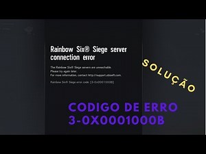 CÓDIGO DE ERRO 3-0x0001000B: Rainbow Six Siege - 2021