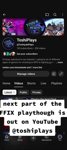 next part of the FFIX playthough is out on YouTube go and check it out @toshiplays #rpg #squareenix #streamer #FFIX #gaming